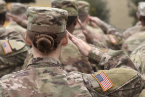 military members saluting